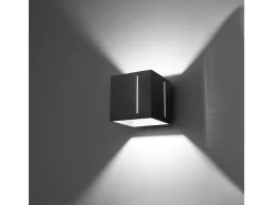 Lámparas de pared Luminara moderno de aluminio - 1 fuentes luminosas 4000K - L.10 x A.10 cm - negro