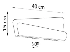 Lámparas de pared Lumivea moderno de acero - 2 fuentes luminosas 3000K - L.40 x A.15 cm - blanco