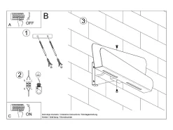 Lámparas de pared Lumivea moderno de acero - 2 fuentes luminosas 4000K - L.40 x A.15 cm - blanco