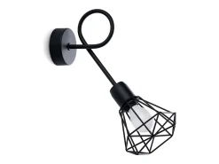 Lámparas de pared Lunova moderno de acero - 1 fuentes luminosas 3000K - L.15 x A.30 cm - negro
