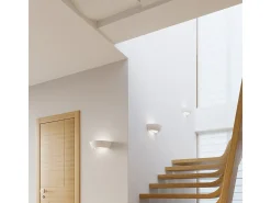 Lámparas de pared Luxis moderno de cerámica/vidrio - 1 fuentes luminosas 3000K - L.34 x A.8 cm - blanco