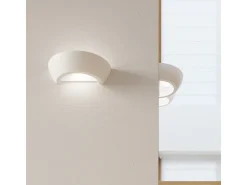 Lámparas de pared Luxis moderno de cerámica/vidrio - 1 fuentes luminosas 4000K - L.34 x A.8 cm - blanco
