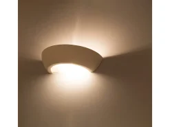 Lámparas de pared Luxis moderno de cerámica/vidrio - 1 fuentes luminosas 4000K - L.34 x A.8 cm - blanco