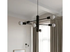 Lámparas de pared Luxra desván de acero - 1 fuentes luminosas 3000K - L.8 x A.8 cm - negro