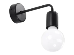 Lámparas de pared Luxra desván de acero - 1 fuentes luminosas 4000K - L.8 x A.8 cm - negro
