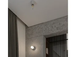 Lámparas de pared Nalvado industrial de concreto - 1 fuentes luminosas 4000K - L.10 x A.10 cm - gris