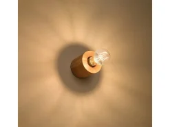 Lámparas de pared Nalvado escandinavo de madera - 1 fuentes luminosas 4000K - L.10 x A.10 cm - madera natural