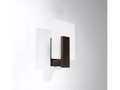 Lámparas de pared Nappo escandinavo de madera/vidrio - 1 fuentes luminosas 3000K - L.16 x A.30,5 cm - wengué
