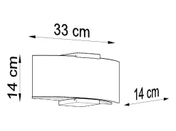 Lámparas de pared Nerilo moderno de madera/vidrio - 2 fuentes luminosas 3000K - L.33 x A.14 cm - wengué/blanco