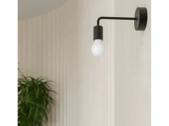 Lámparas De Pared Norah Moderno De Acero - 1 Fuentes Luminosas - L.19 X A.14,5 Cm - Negro