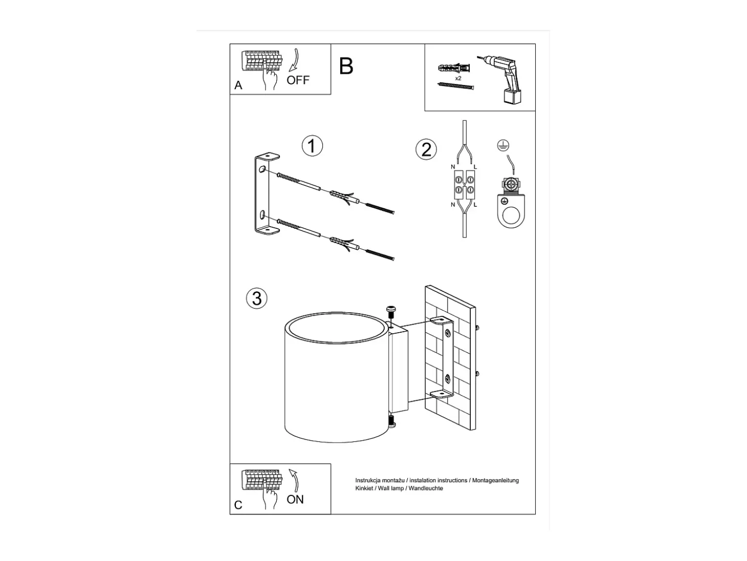 Lámparas de pared Novici moderno de vaso - 1 fuentes luminosas 4000K - L.10 x A.10 cm - blanco