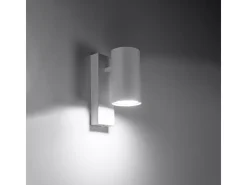 Lámparas de pared Nutiq moderno de acero - 1 fuentes luminosas 4000K - L.6 x A.15 cm - blanco