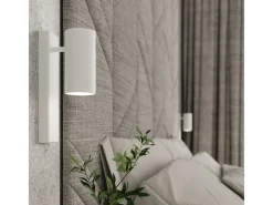 Lámparas de pared Nutiq moderno de acero - 1 fuentes luminosas 3000K - L.6 x A.15 cm - blanco