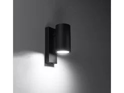 Lámparas de pared Nutiq moderno de acero - 1 fuentes luminosas 4000K - L.6 x A.15 cm - negro