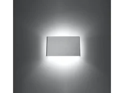 Lámparas de pared Overaqua moderno de acero - 2 fuentes luminosas 4000K - L.25 x A.15 cm - blanco