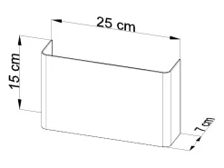 Lámparas de pared Overaqua moderno de acero - 2 fuentes luminosas 4000K - L.25 x A.15 cm - blanco