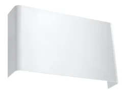 Lámparas de pared Overaqua moderno de acero - 2 fuentes luminosas 3000K - L.25 x A.15 cm - blanco