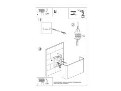 Lámparas de pared Overaqua moderno de acero - 2 fuentes luminosas 3000K - L.25 x A.15 cm - blanco