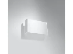Lámparas de pared Overaqua moderno de acero - 2 fuentes luminosas 3000K - L.25 x A.15 cm - blanco