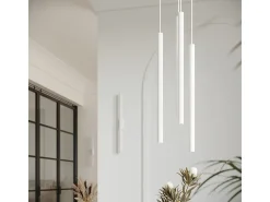 Lámparas De Pared Pastelo Moderno De Acero - 2 Fuentes Luminosas - L.2,5 X A.50 Cm - Blanco