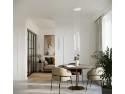 Lámparas De Pared Pastelo Moderno De Acero - 2 Fuentes Luminosas - L.2,5 X A.50 Cm - Blanco