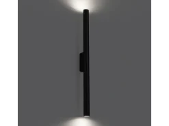 Lámparas De Pared Pastelo Moderno De Acero - 2 Fuentes Luminosas - L.2,5 X A.50 Cm - Negro