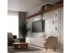 Lámparas de pared Perceptix moderno de acero - 2 fuentes luminosas 4000K - L.25 x A.29 cm - blanco