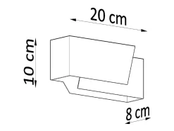Lámparas De Pared Piegare Moderno De Acero - 1 Fuentes Luminosas - L.20 X A.10 Cm - Blanco