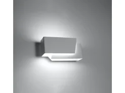 Lámparas De Pared Piegare Moderno De Acero - 1 Fuentes Luminosas - L.20 X A.10 Cm - Blanco
