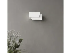 Lámparas De Pared Piegare Moderno De Acero - 1 Fuentes Luminosas - L.20 X A.10 Cm - Blanco