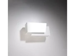 Lámparas De Pared Piegare Moderno De Acero - 1 Fuentes Luminosas - L.20 X A.10 Cm - Blanco