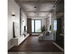 Lámparas de pared Quadx maxi moderno de aluminio - 2 fuentes luminosas 4000K - L.20 x A.10 cm - negro