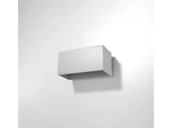 Lámparas de pared Quadx maxi moderno de aluminio - 2 fuentes luminosas 3000K - L.20 x A.10 cm - gris
