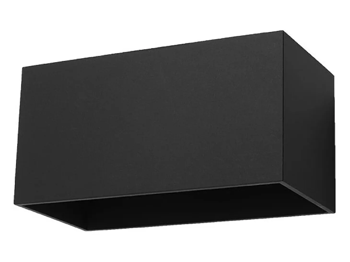 Lámparas de pared Quadx maxi moderno de aluminio - 2 fuentes luminosas 3000K - L.20 x A.10 cm - negro