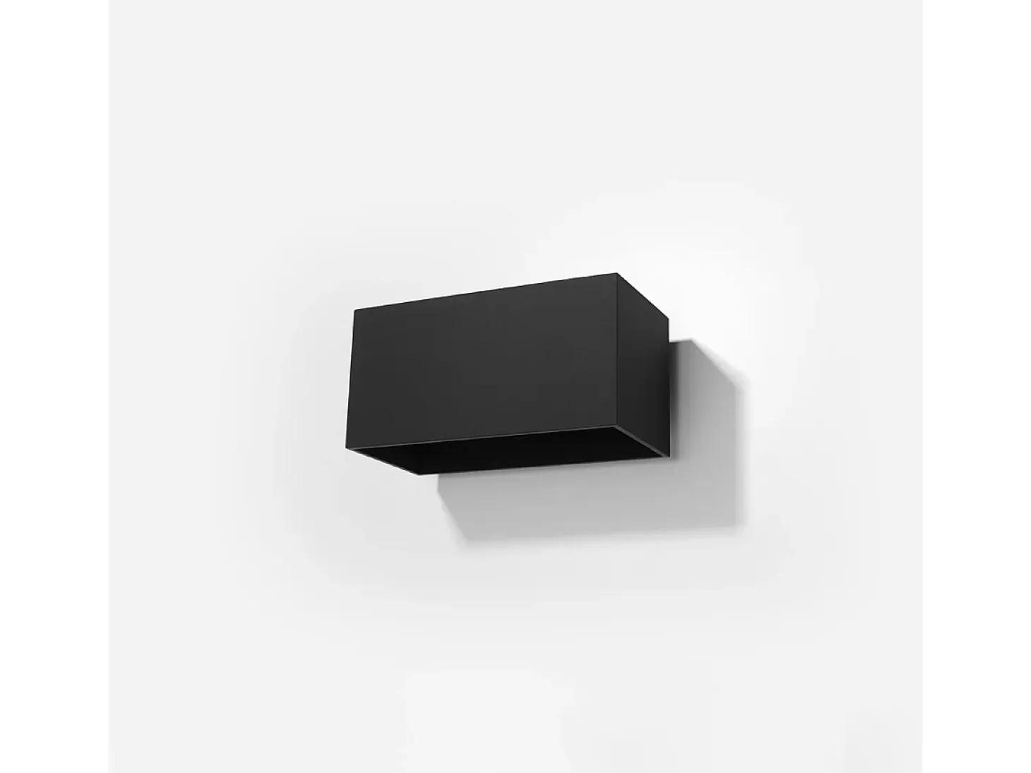 Lámparas de pared Quadx maxi moderno de aluminio - 2 fuentes luminosas 3000K - L.20 x A.10 cm - negro