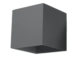Lámparas de pared Quadx moderno de aluminio - 1 fuentes luminosas 3000K - L.10 x A.10 cm - antracita