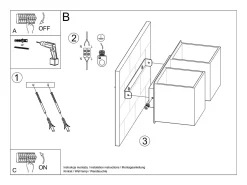 Lámparas de pared Quadx moderno de aluminio - 2 fuentes luminosas 4000K - L.26 x A.11 cm - blanco