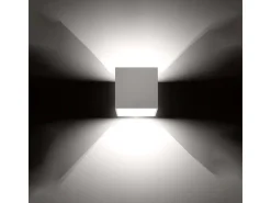 Lámparas de pared Quadx moderno de aluminio - 1 fuentes luminosas 4000K - L.10 x A.10 cm - blanco