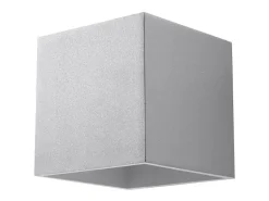 Lámparas de pared Quadx moderno de aluminio - 1 fuentes luminosas 3000K - L.10 x A.10 cm - gris