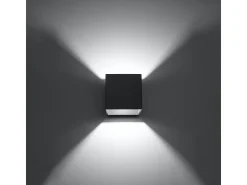 Lámparas de pared Quadx moderno de aluminio - 1 fuentes luminosas 4000K - L.10 x A.10 cm - antracita