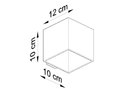 Lámparas de pared Quadx moderno de aluminio - 1 fuentes luminosas 4000K - L.10 x A.10 cm - antracita