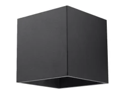 Lámparas de pared Quadx moderno de aluminio - 1 fuentes luminosas 3000K - L.10 x A.10 cm - negro