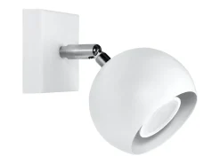Lámparas de pared Rayis moderno de acero - 1 fuentes luminosas 3000K - L.10 x A.10 cm - blanco