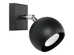 Lámparas de pared Rayis moderno de acero - 1 fuentes luminosas 4000K - L.10 x A.10 cm - negro