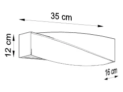 Lámparas de pared Sigmonix mini moderno de cerámica/vidrio - 1 fuentes luminosas 3000K - L.35 x A.12 cm - blanco