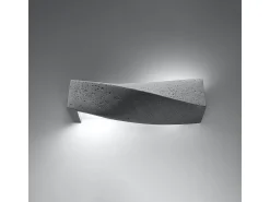 Lámparas de pared Sigmonix moderno de concreto - 2 fuentes luminosas 4000K - L.42 x A.14 cm - gris