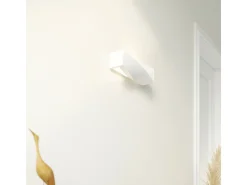 Lámparas de pared Sigmonix mini moderno de cerámica/vidrio - 1 fuentes luminosas 4000K - L.35 x A.12 cm - blanco