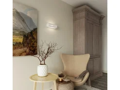 Lámparas de pared Solara line moderno de cerámica - 1 fuentes luminosas 4000K - L.32,5 x A.9,5 cm - blanco