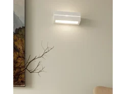 Lámparas de pared Solara line moderno de cerámica - 1 fuentes luminosas 4000K - L.32,5 x A.9,5 cm - blanco