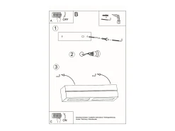 Lámparas de pared Solara line moderno de cerámica - 1 fuentes luminosas 3000K - L.32,5 x A.9,5 cm - blanco